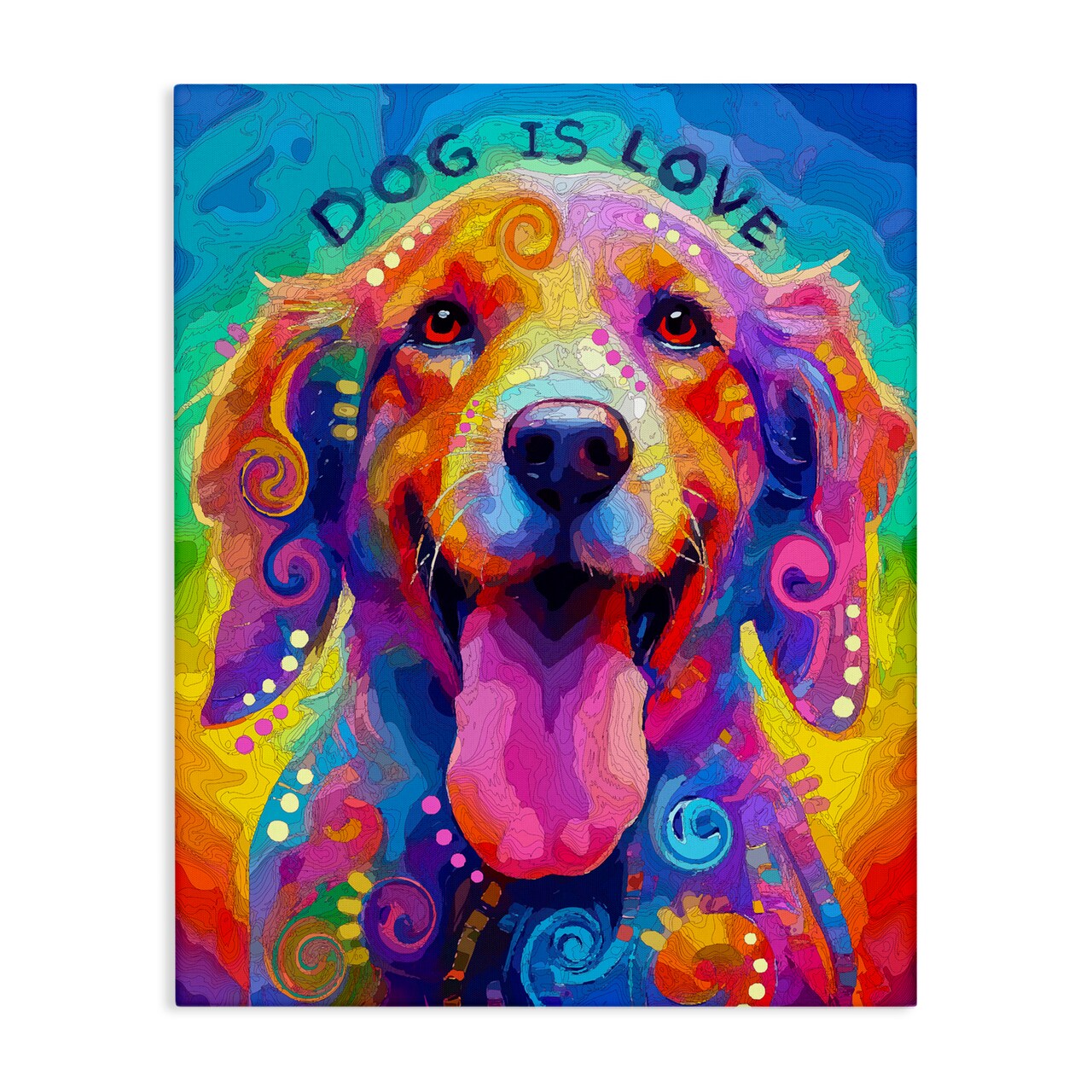 Stupell Industries Dog Is Love Swirled Pattern Canvas, design by Dean Russo- Evolution Collection